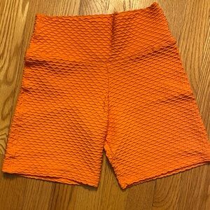 Booty by Brabants High Waist Orange Textured Shorts